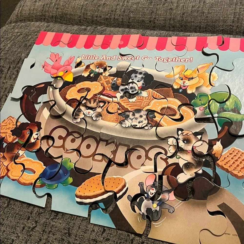 Littlest Pet Shop Cookie Puzzle COMPLETE 1993 Milton Bradley 24 Pieces Collector